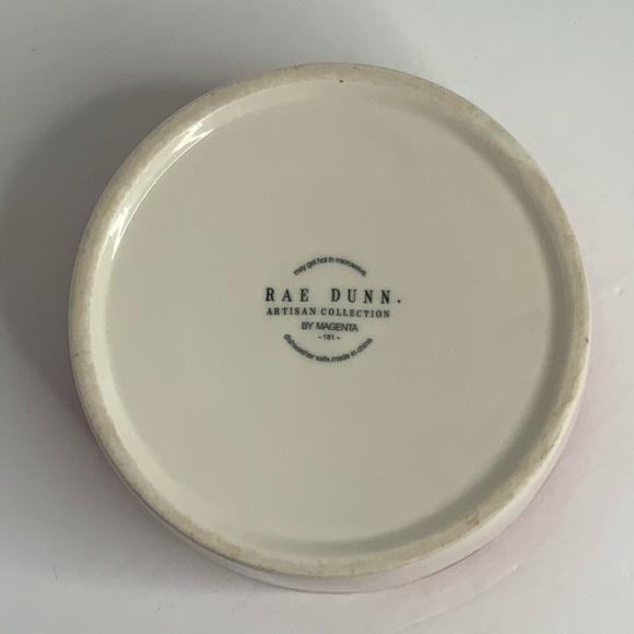 Rae Dunn “Santa Paws” Ceramic dog bowl size 5.75X2.75 EUC - Picture 6 of 8